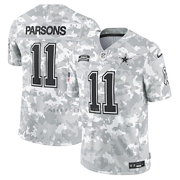 Camiseta NFL Limited Dallas Cowboys Micah Parsons 2024 Salute To Service Gris